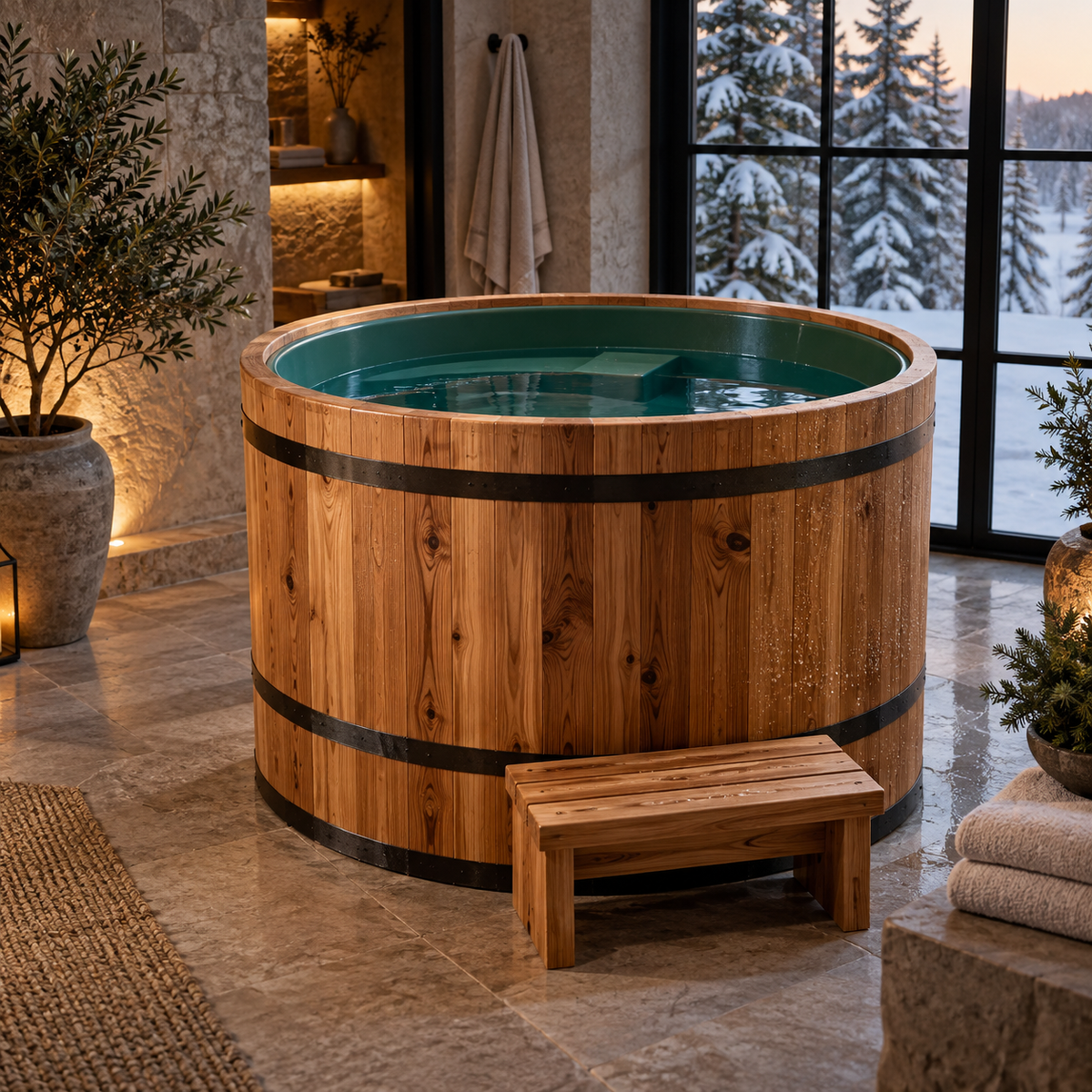 Dynamic Cold Therapy Pacific Cedar Barrel Cold Plunge – PVC Interior