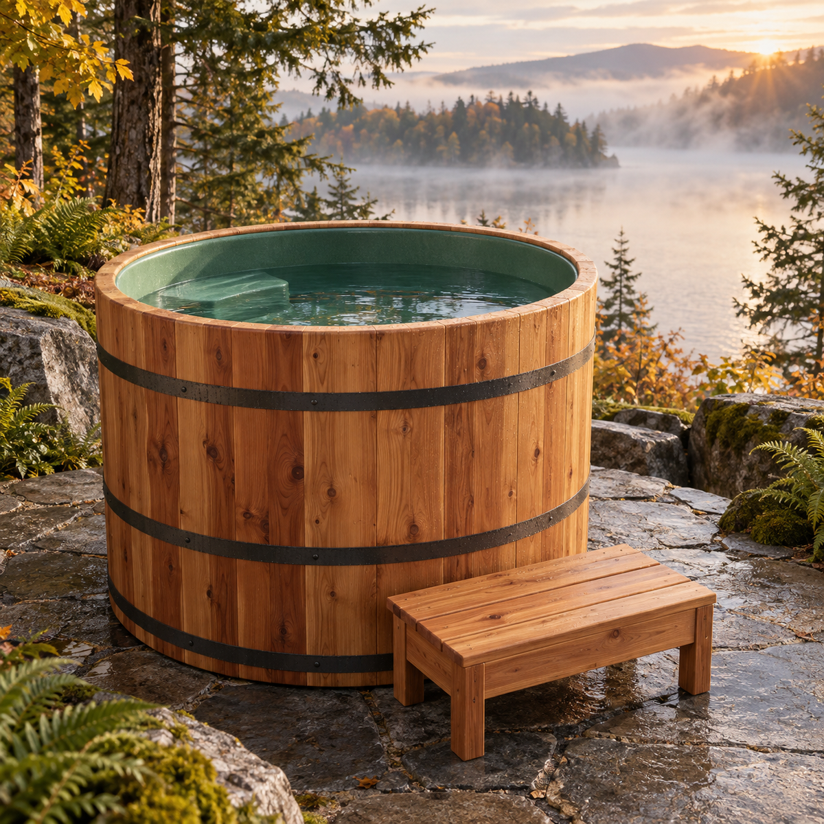 Dynamic Cold Therapy Pacific Cedar Barrel Cold Plunge – PVC Interior