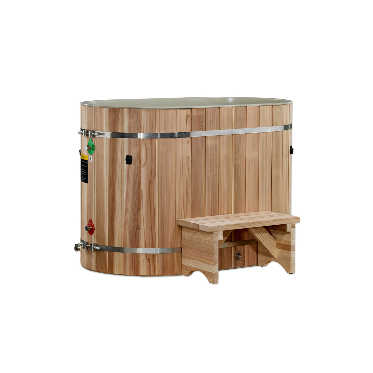 Dynamic Cold Therapy 50″ Pacific Cedar Oval Cold Plunge – PVC Interior