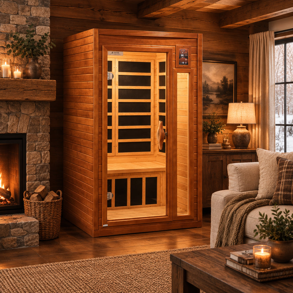 Dynamic Barcelona 1-2 person low EMF infrared sauna, model DYN-6106-01