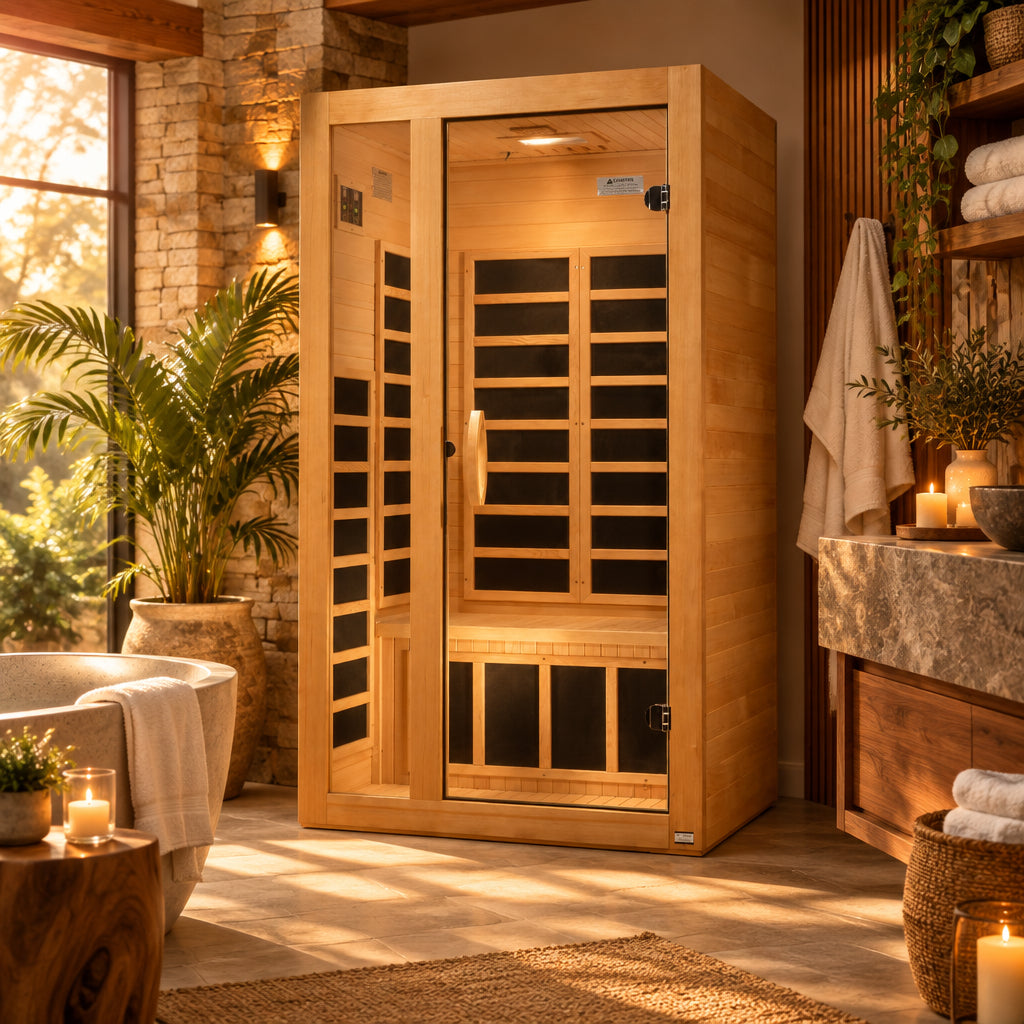 Dynamic Gracia 1-2 person low EMF infrared sauna, model DYN-6119-01
