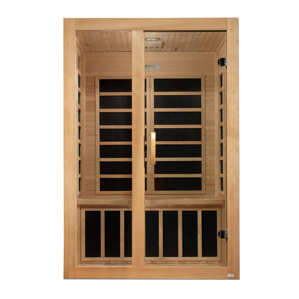 Dynamic Santiago 2 person low EMF infrared sauna, model DYN-6209-01
