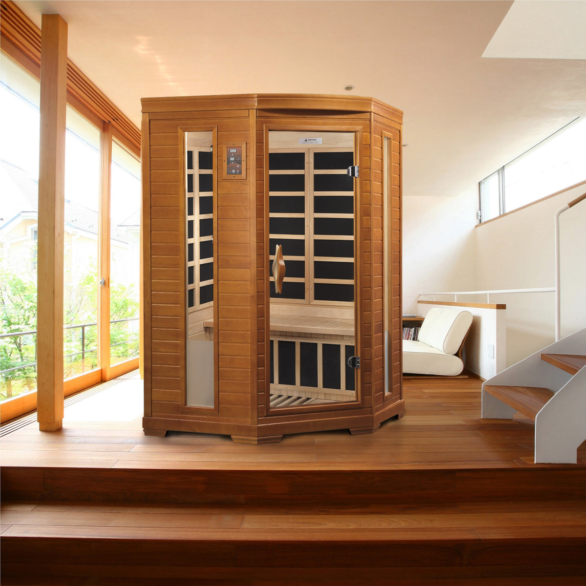 Dynamic Heming 2 person low EMF infrared sauna, model DYN-6225-02
