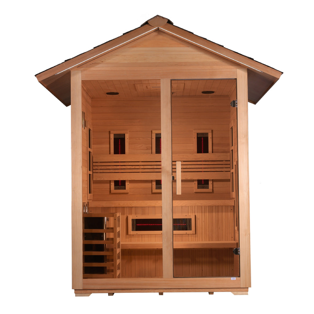 Golden Designs Carinthia 3 person outdoor classic hybrid sauna, GDI-8123-01