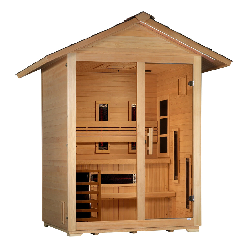 Golden Designs Carinthia 3 person outdoor classic hybrid sauna, GDI-8123-01