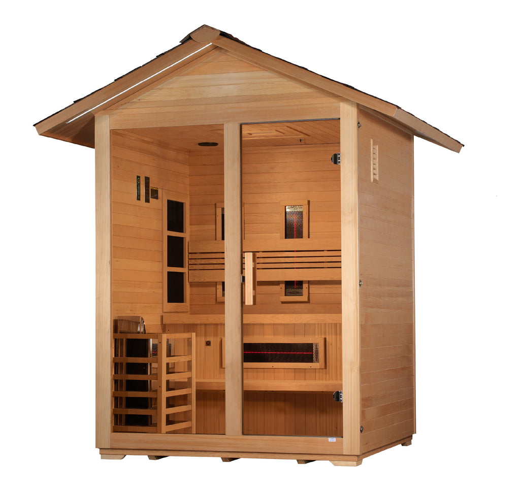 Golden Designs Carinthia 3 person outdoor classic hybrid sauna, GDI-8123-01