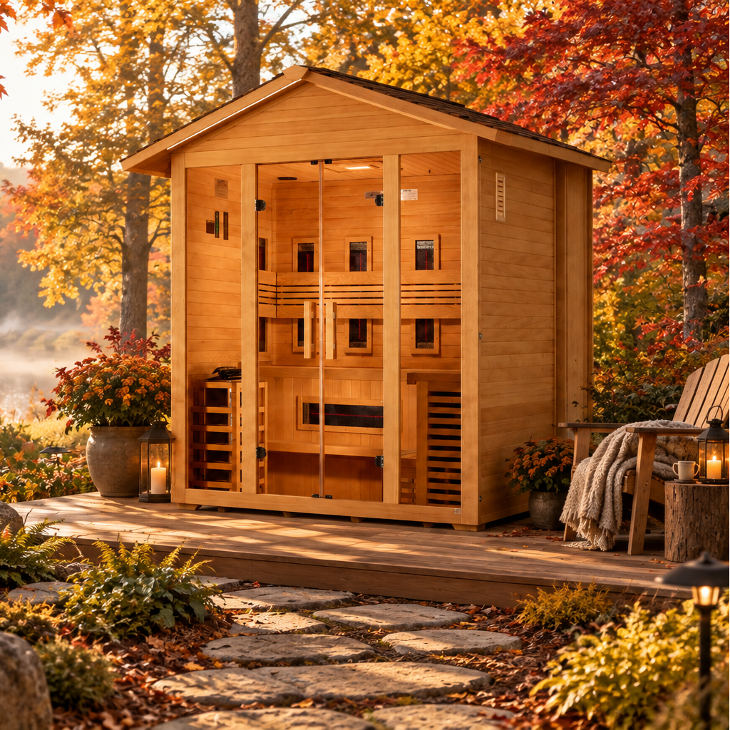 Golden Designs Gargellen 5 Person Outdoor Classic Hybrid Sauna