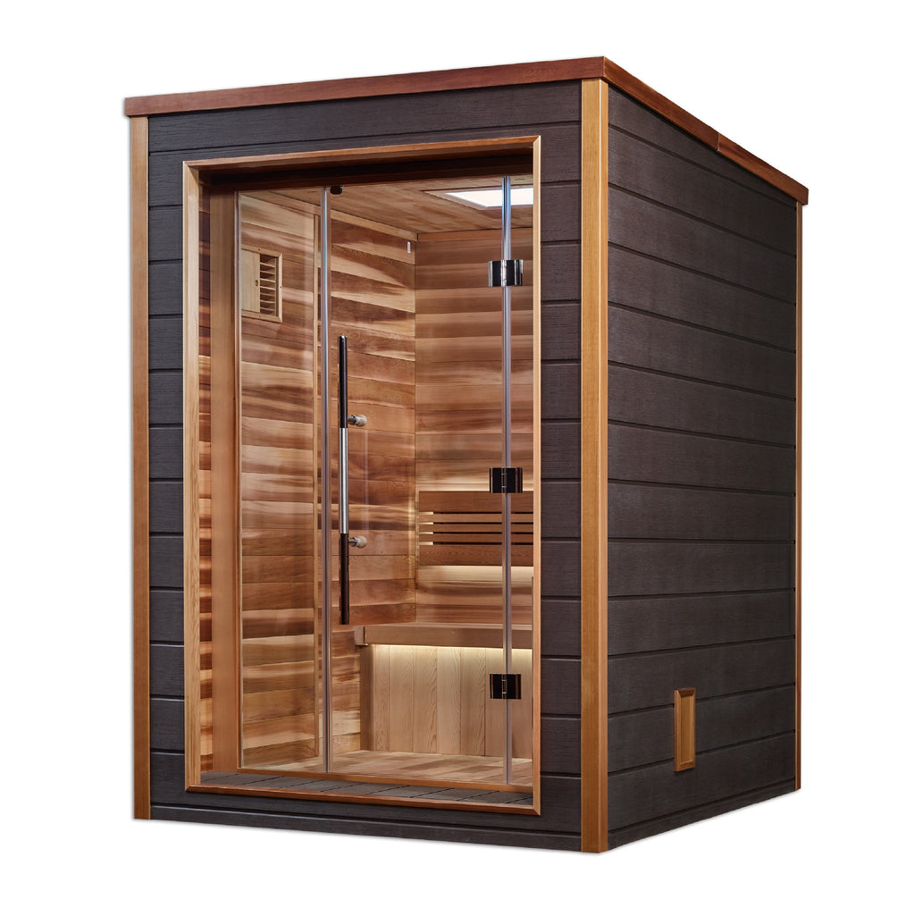 Golden Designs Narvik 2 person outdoor modern traditional sauna, GDI-8202-01