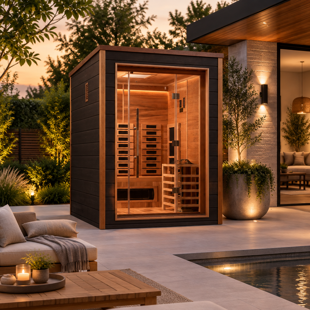 Golden Designs Nora 2 Person Outdoor Modern Hybrid Sauna