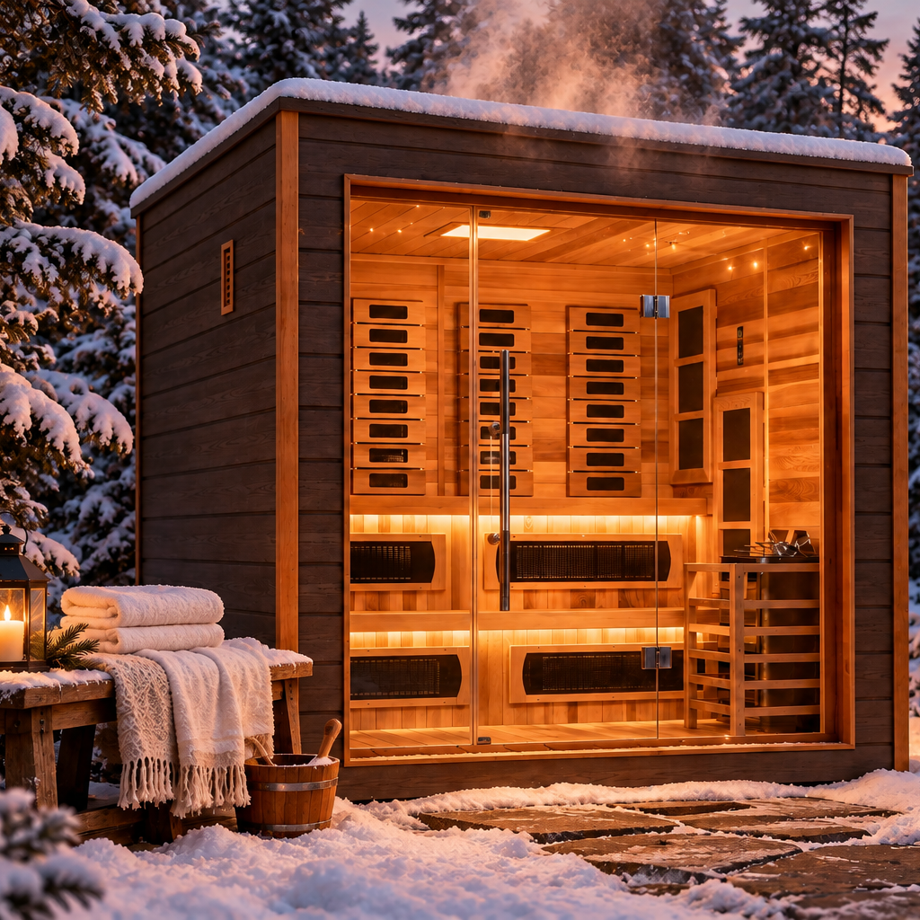 Golden Designs Karlstad 6 Person Outdoor Modern Hybrid Sauna