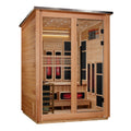 Golden Designs Loviisa Pacific Cedar 3 person outdoor sauna, front view, GDI-8523-02