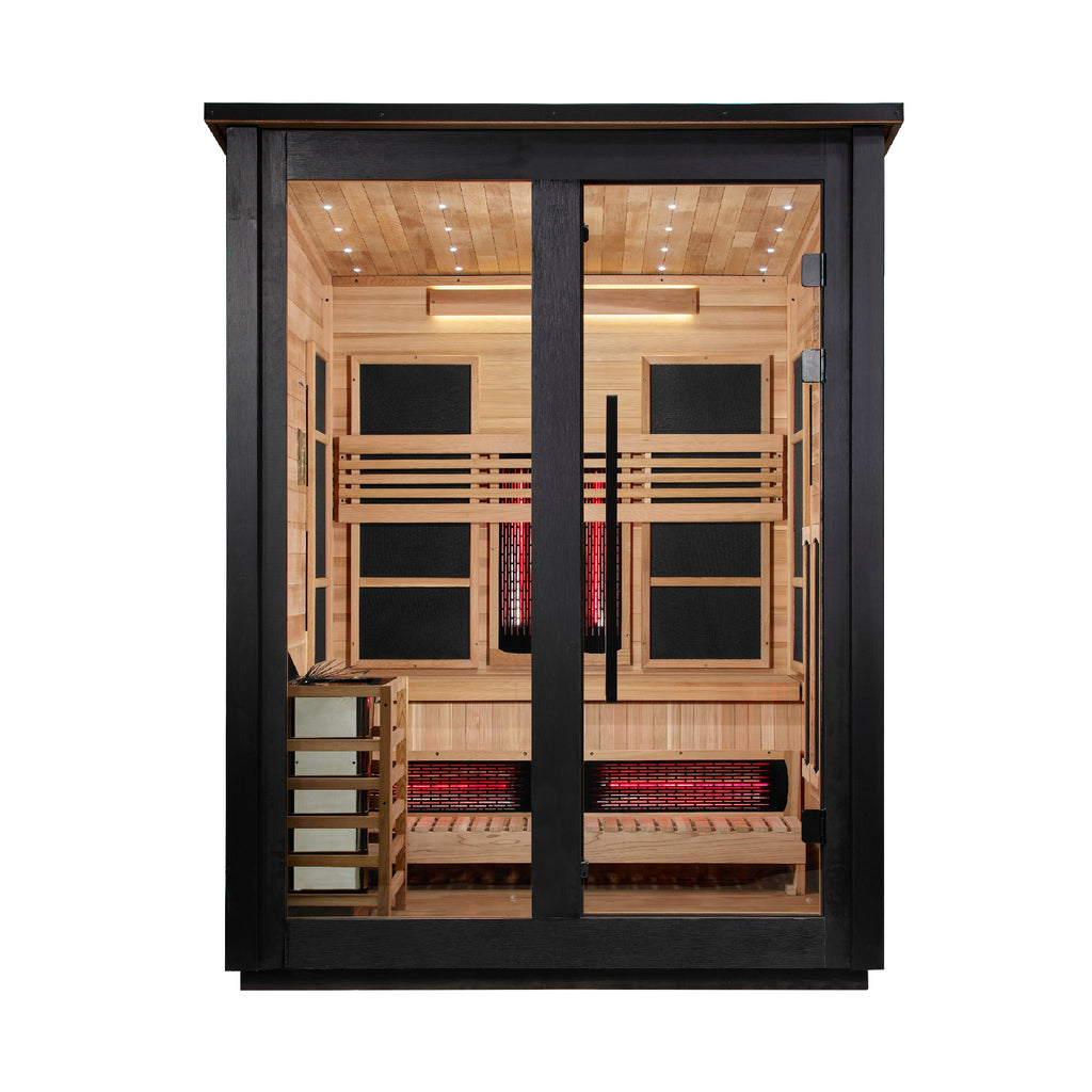 Golden Designs Loviisa Black 3 person outdoor sauna, supplier image 2, GDI-8523-04