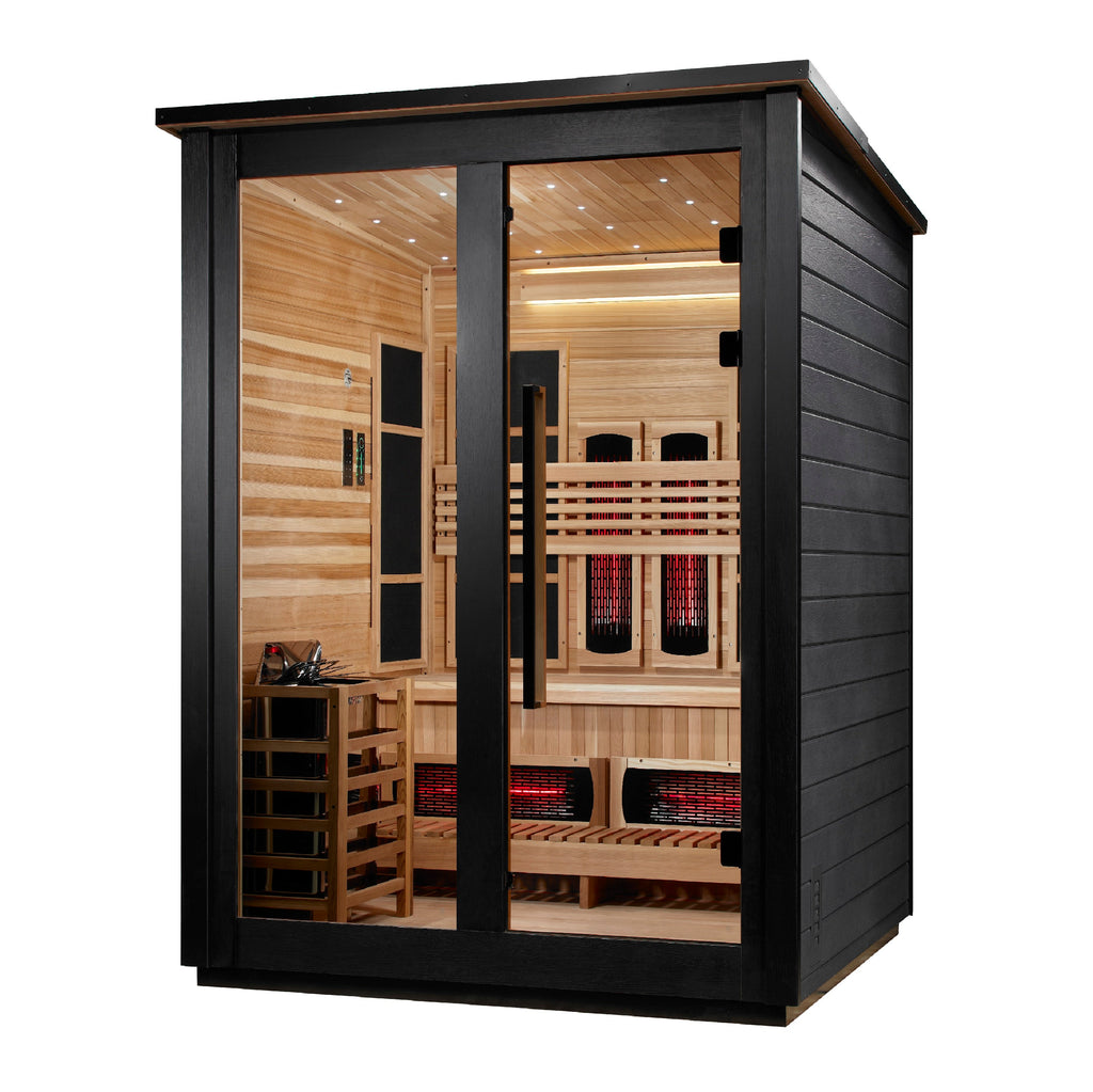 Golden Designs Loviisa Black 3 person outdoor sauna, supplier image 3, GDI-8523-04