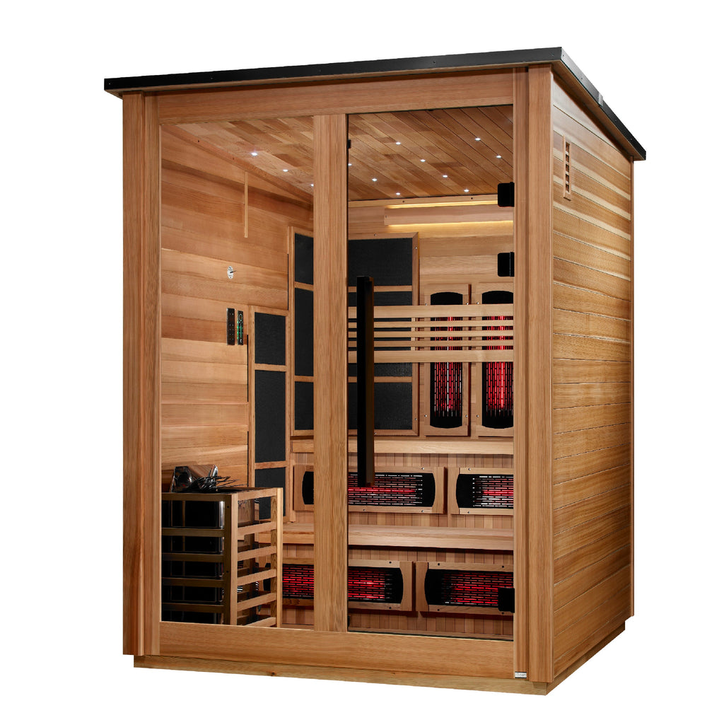 Golden Designs Kaskinen 6 person outdoor barn hybrid sauna, GDI-8526-02