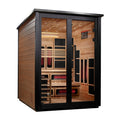 Golden Designs Kaskinen 2 Tone 6 person outdoor sauna, front view, GDI-8526-03