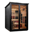 Golden Designs Kaskinen Black 6 person outdoor sauna, front view, GDI-8526-04