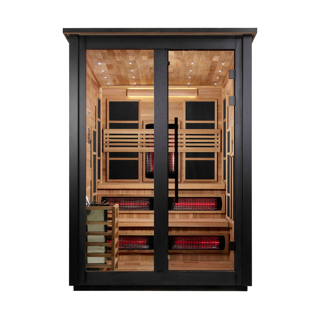 Golden Designs Kaskinen Black 6 person outdoor sauna, supplier image 2, GDI-8526-04