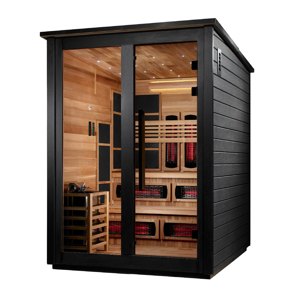 Golden Designs Kaskinen Black 6 person outdoor sauna, supplier image 3, GDI-8526-04