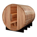 Golden Designs Klosters 6 person outdoor sauna, front view, GDI-B006-01