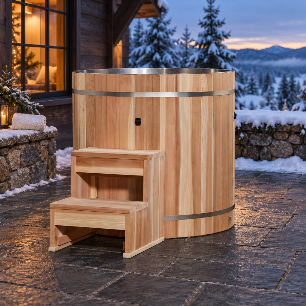 Dynamic Cold Therapy Pacific Cedar Barrel Cold Plunge – Stainless Steel