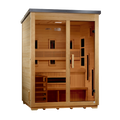 Golden Designs Carinthia 3 person outdoor sauna, front view, GDI-8023-01